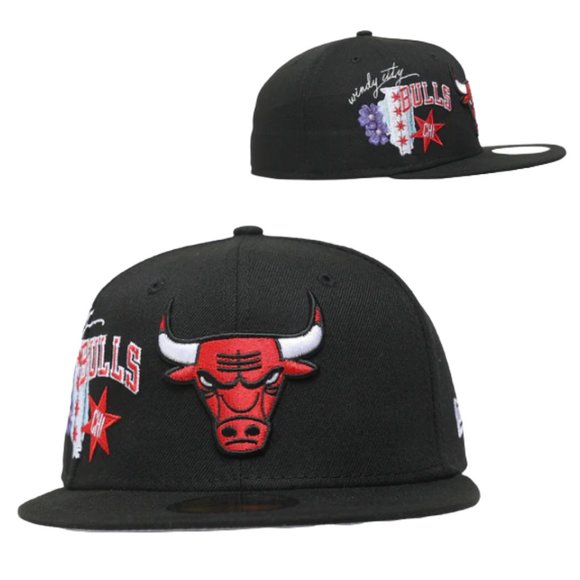 New Era Other - New Era Chicago Bulls City Cluster 59FIFTY Fitted Hat Black